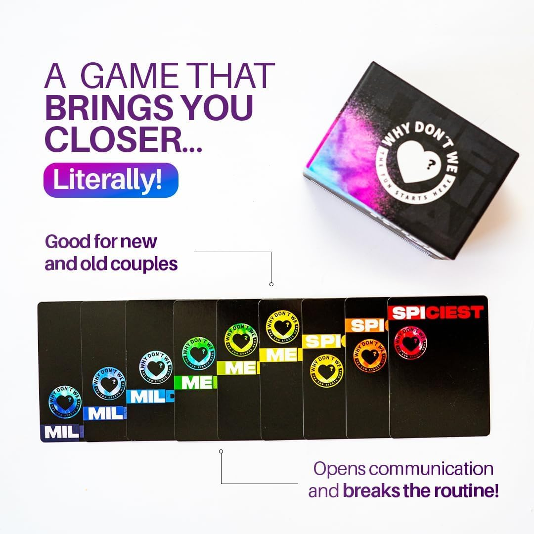 Why Don'T We Spice It up - 150 Intimate Card Game for Couples | 3 Levels Cold to Hot | Bedroom Games for Adults | Perfect for Valentine'S Day & Anniversaries | Passion & Connection image number 3
