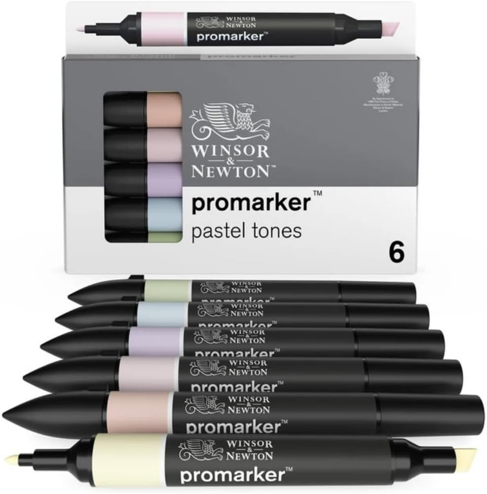 Winsor & Newton Promarker, Pastel Tones (Set of 6) image number 1