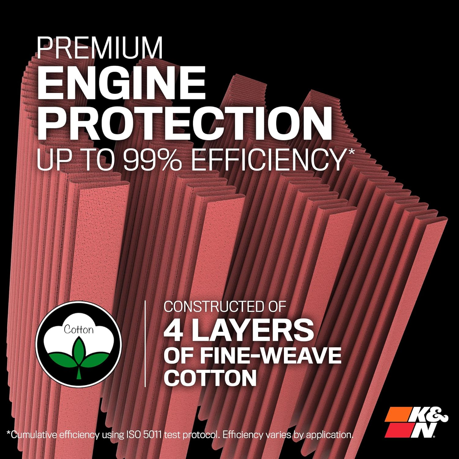 K&N RF-1020 Universal round Tapered Clamp-On Air Filter image number 3