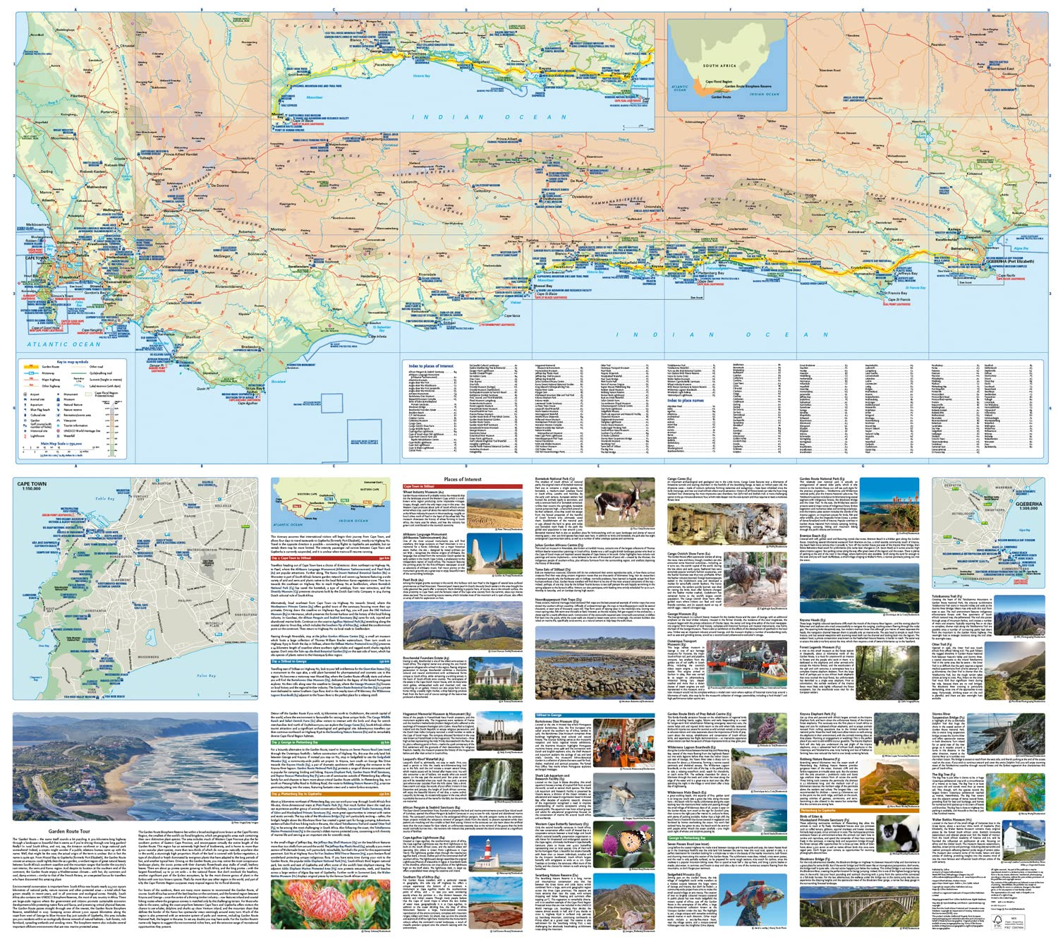 Collins Garden Route Touring Map: Plan Your Adventure along South Africa'S Southern Coast image number 1