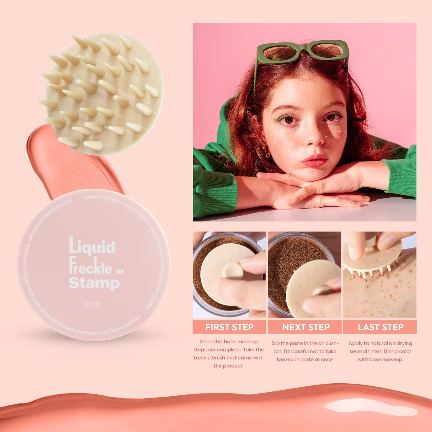 VIOLA HOUSE Freckle Stamp Pen,Waterproof Long Lasting Quick Dry Small Spot Freckle Makeup Pen 20G (Light Pink) image number 6