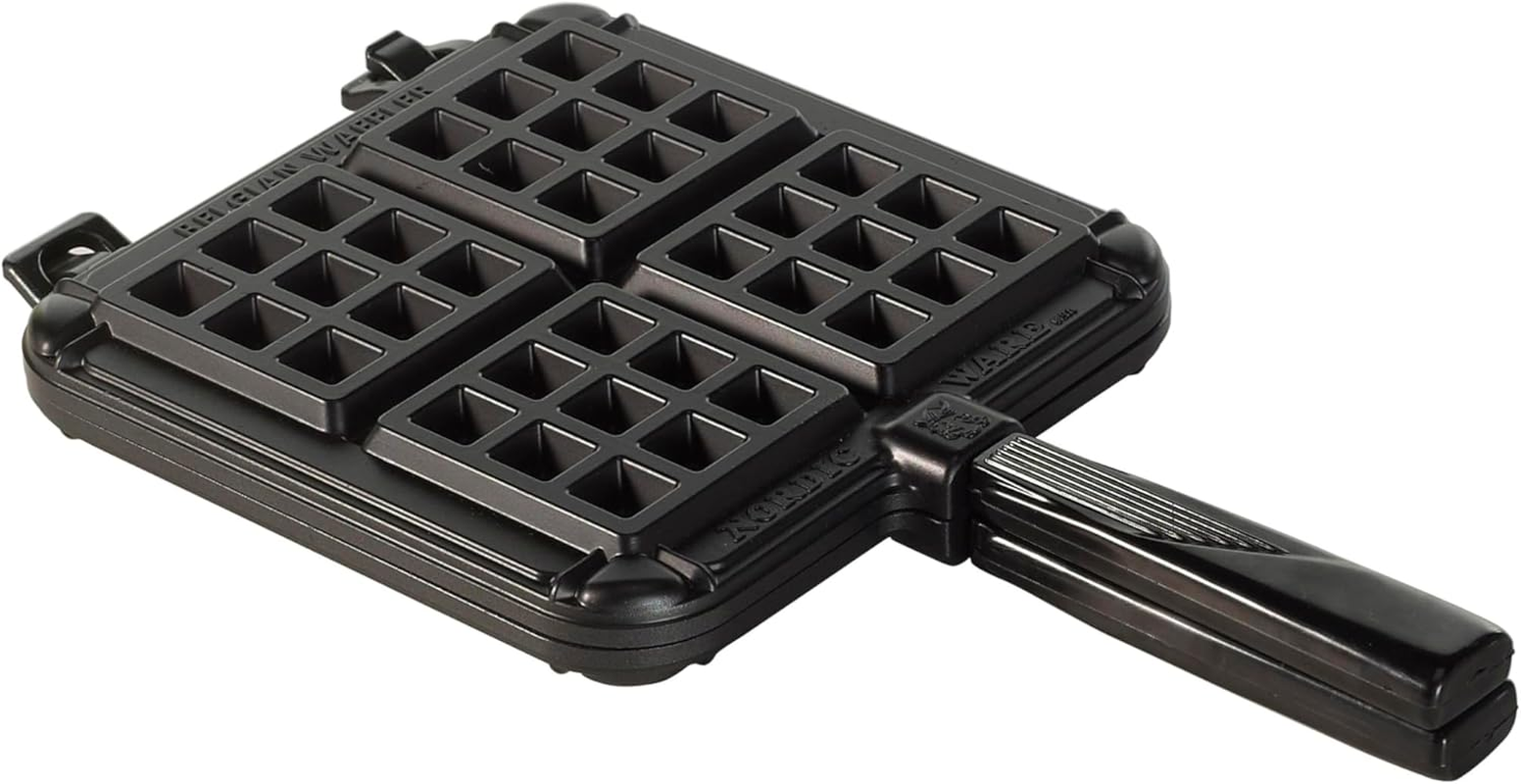 Nordicware 15040 Cast Aluminum Stovetop Belgium Waffler , Black image number 2