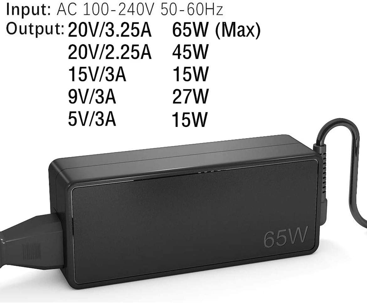 Llamatec 65W 45W USB-C Laptop Charger, 65W USB-C Charger, 65W Type C Laptop Charger, 65W USB C Power Adapter for Lenovo Thinkpad E480 E490 E580 E590 T480 T480S T490 T490S T495 T495S T580 T590 L380 L480 L580 Yoga 910 920 80VF 80VG Notebook and More Power Supply image number 4