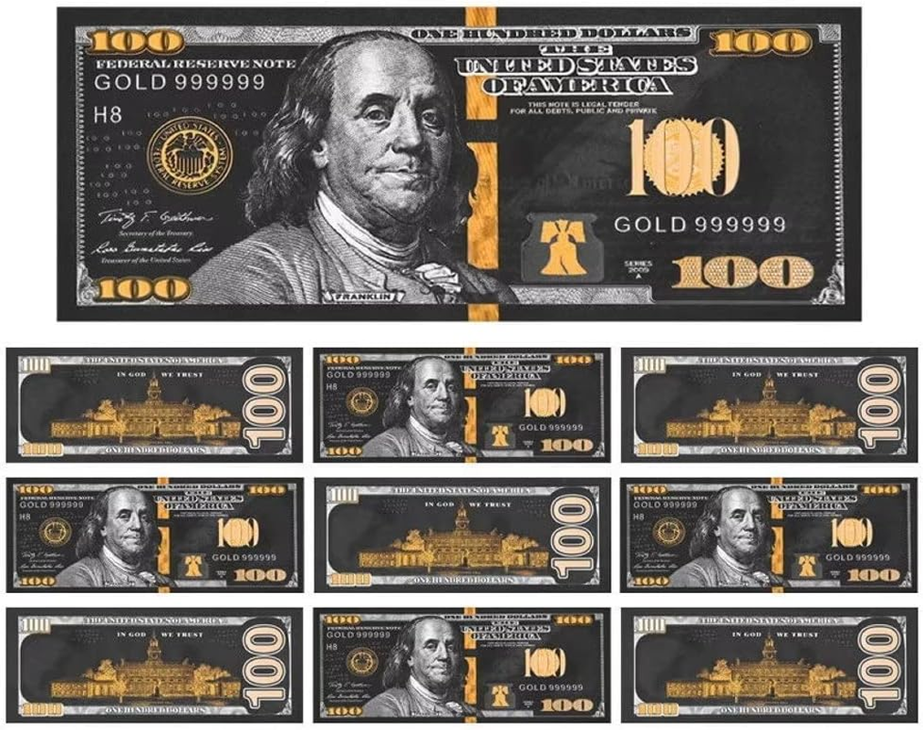 Black Gold Dollar Bills, 100 Gold Bills Bank Note for Collectors, 10Pc-100 Black Gold - 10Pc 100 image number 3