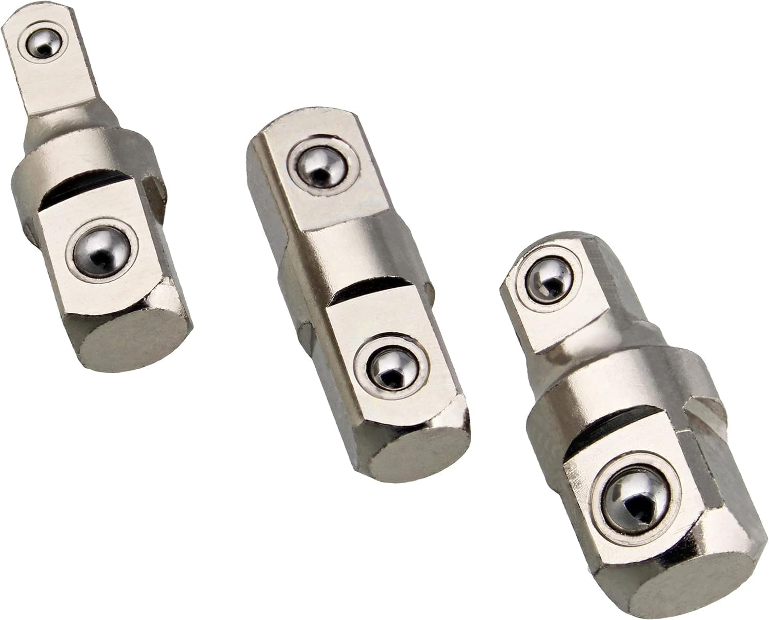 Tight Reach Extension Wrench Set with 1/2", 1/4" and 3/8" Square Drive Adapters，Impact Ready Offset Extension Wrench Non-Swivel Leveraging Ratchet for Small Place