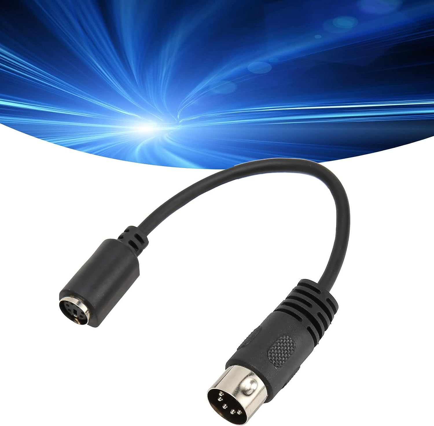 Keyboard and Mouse Adapter Cable for , 5 Pin Male DIN to 6 Pin Female Mini DIN, 0.15M / 5.9In, Plug and Play. image number 3