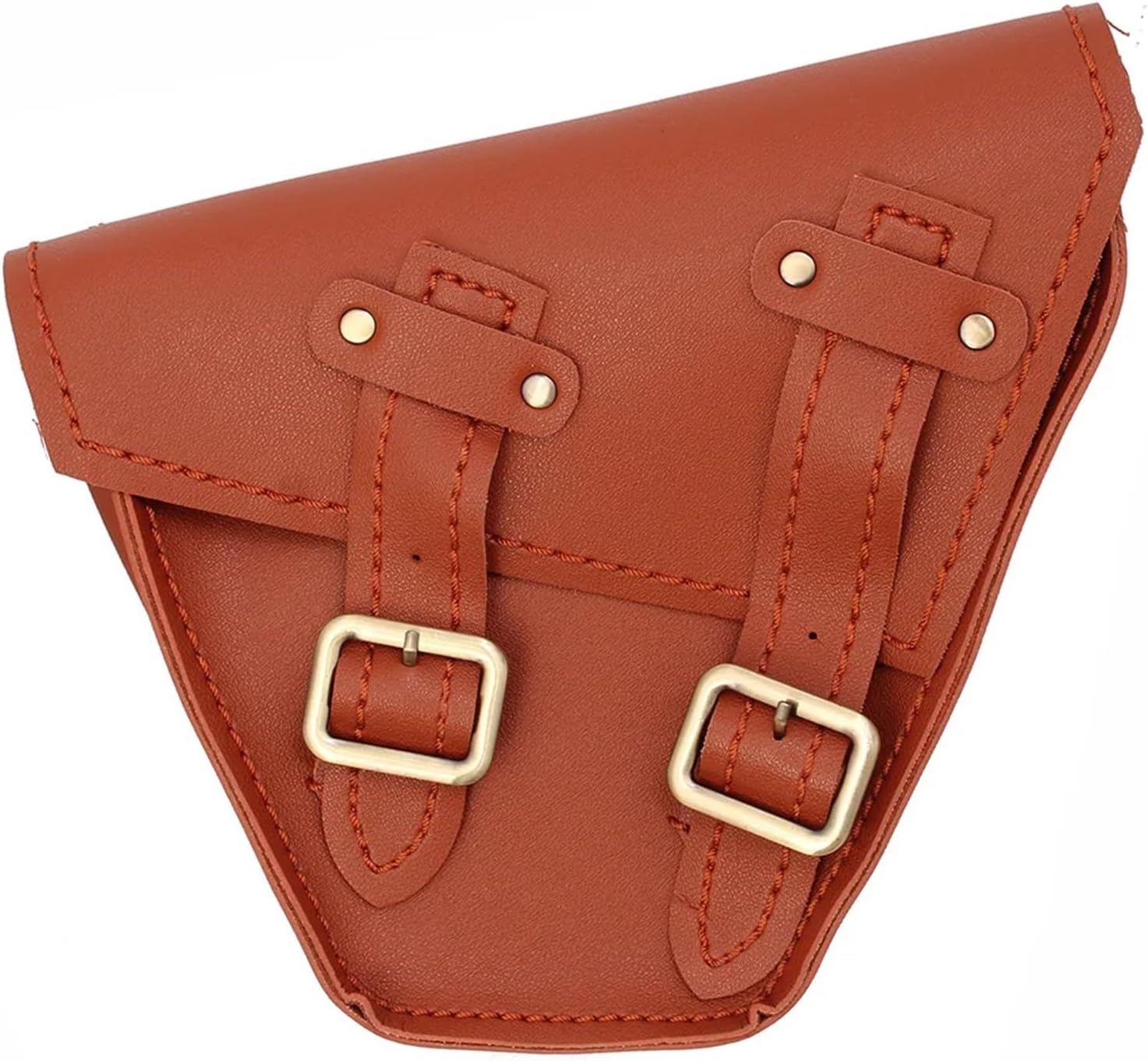 Motor Handlebar Bag Motorbike Saddlebags PU Leather Black/Brown Side Saddle Bags Luggage Storage Bag for Honda Rebel 300 500 Motorcycle Saddle Bag(L) image number 4