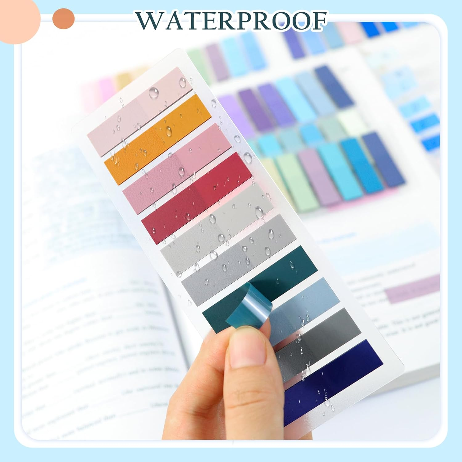 Page Markers Tabs, 1200 Pcs Index Tabs, Pack of 6 Sticky Tabs Page Markers, Translucent Tape Flags for Page Marking, Writable Sticky Notes for School and Office Supplies image number 3