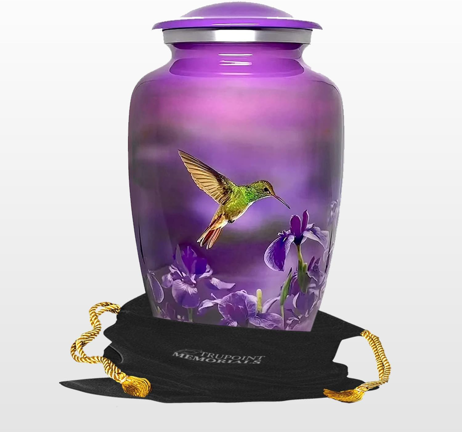 Trupoint Memorials Cremation Urns for Adult - Hummingbird Urn - Handcrafted Cremation Urn, Large Burial Urns for Ashes - Urns for Human Ashes Adult Female, Urn for Ashes for Women - up to 200 LBS image number 5