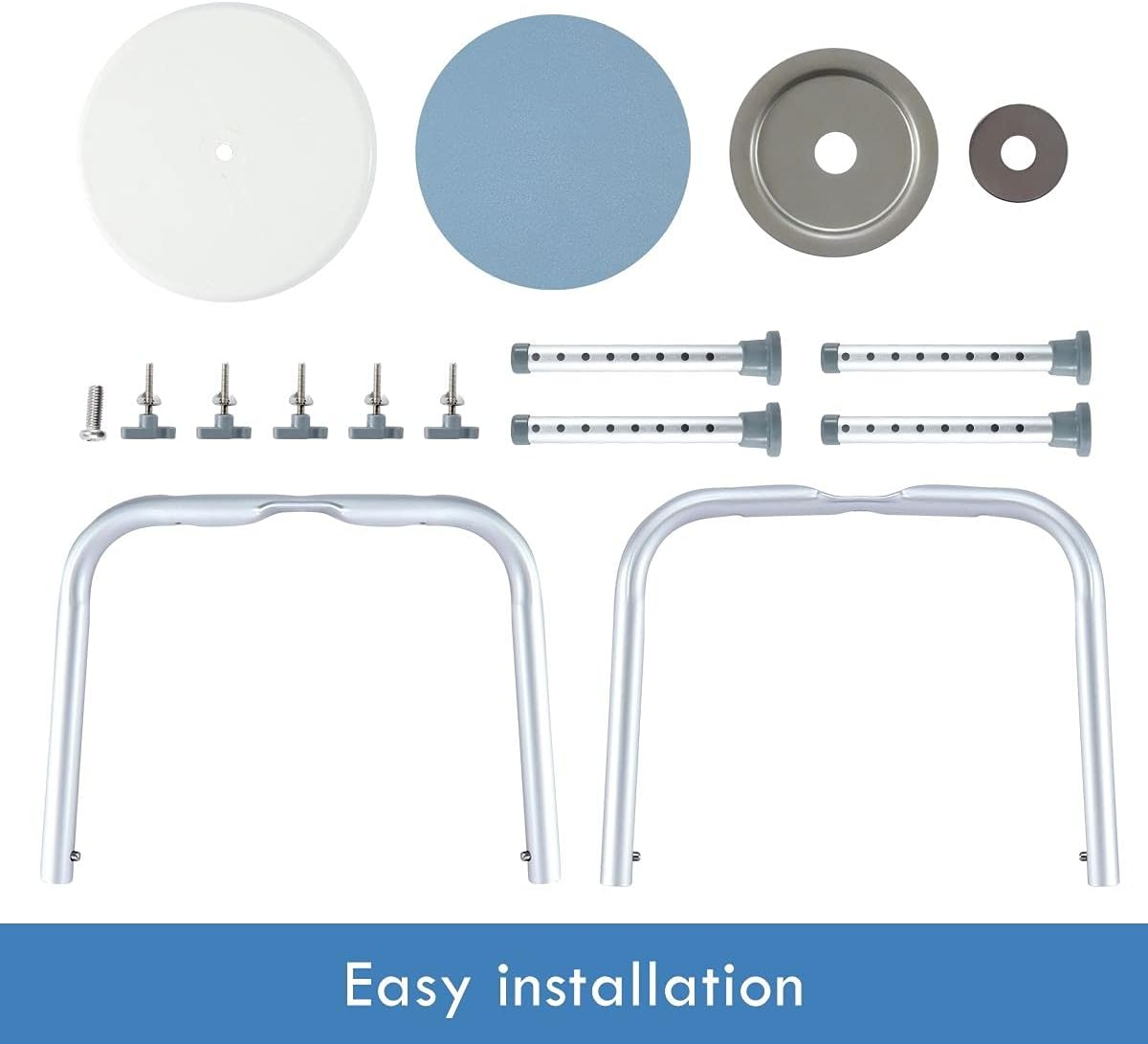 360 Degree Rotating Shower Stool Swivel Shower Chair Adjustable Bath Seat Bathroom for Elderly Disabled Seniors image number 3