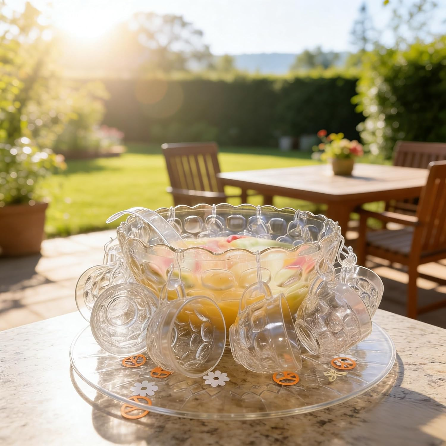 Zison 12 PCS 1.7Inch Clear Plastic Punch Bowl Cup S Hooks image number 1