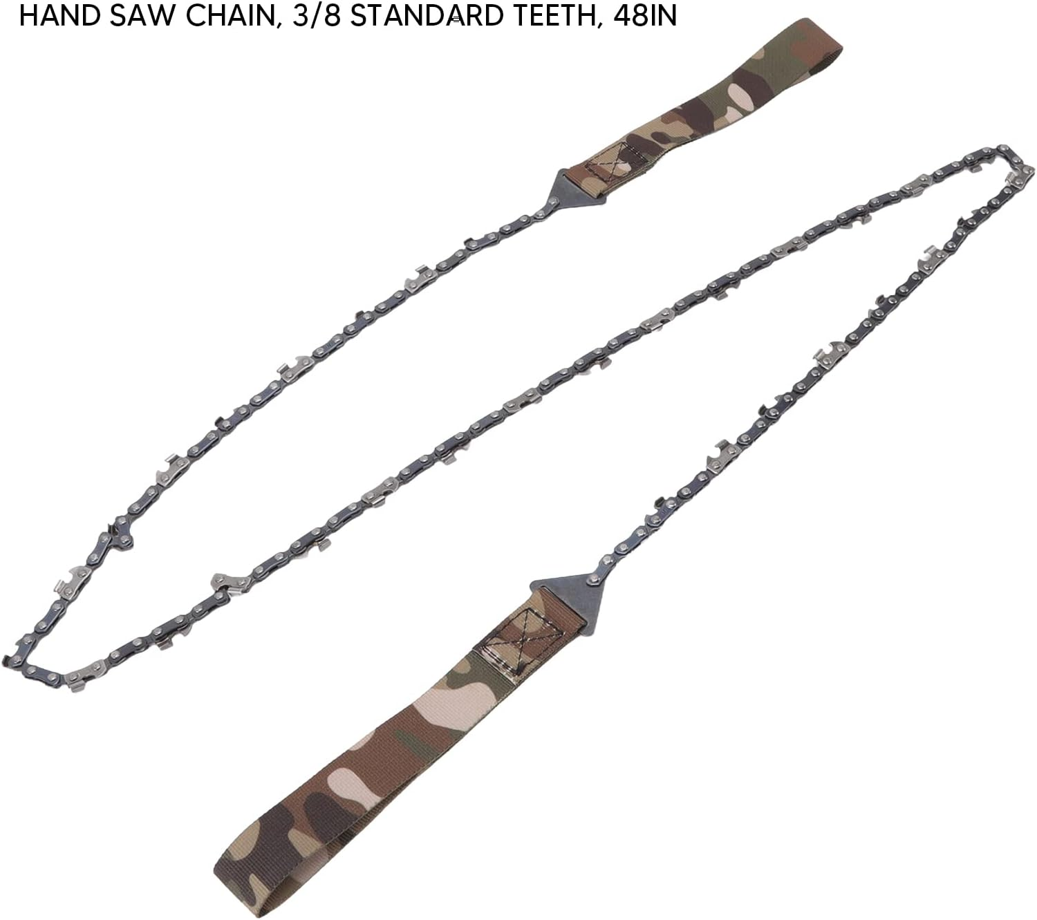 Hand Chain Saw, 48In Foldable Portable Survival Chain Saw Camping Logging Garden Pruning Tools 64 Links 21 Cutter for Wood Cutting Outdoor Survival Camping image number 2