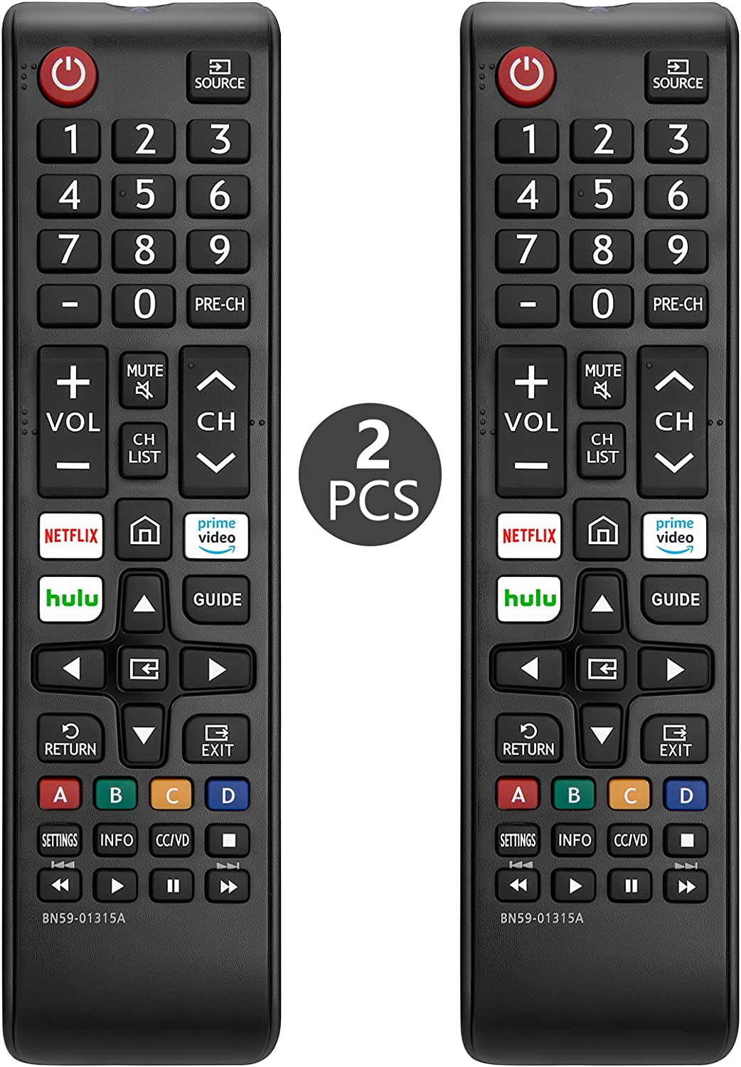 (Pack of 2) Universal Remote for Samsung TV, Replacement for All Samsung Smart TV LED QLED UHD LCD HDTV Frame Curved 4K 8K 3D Series TV image number 5