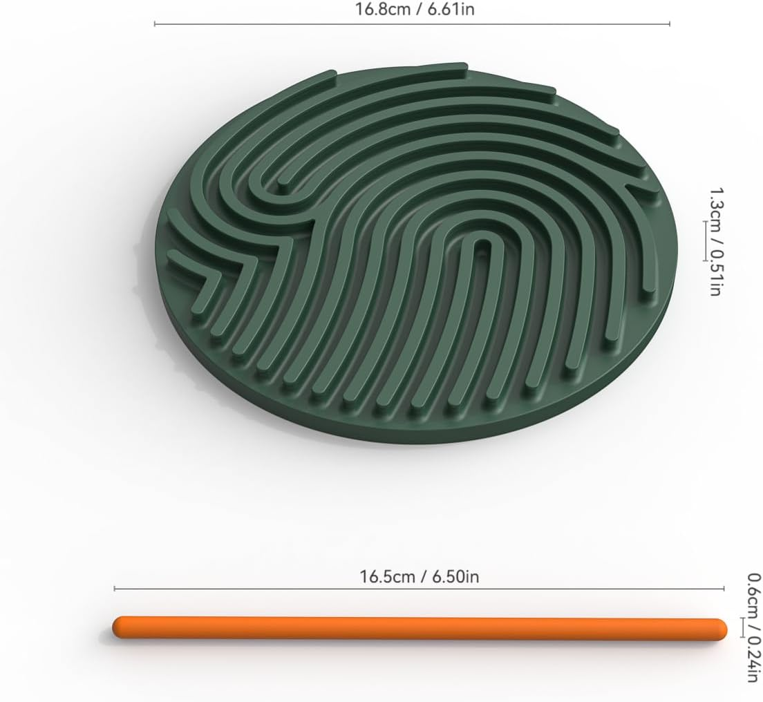 Sensory Activity Board; Silicone Fidget Toy for Calming, Stress, Anxiety, ADHD & Autism; Stress Reducing Fidget Toy for Kids and Adults 3+; Includes Carrying Pouch and 13 String (Green) image number 3