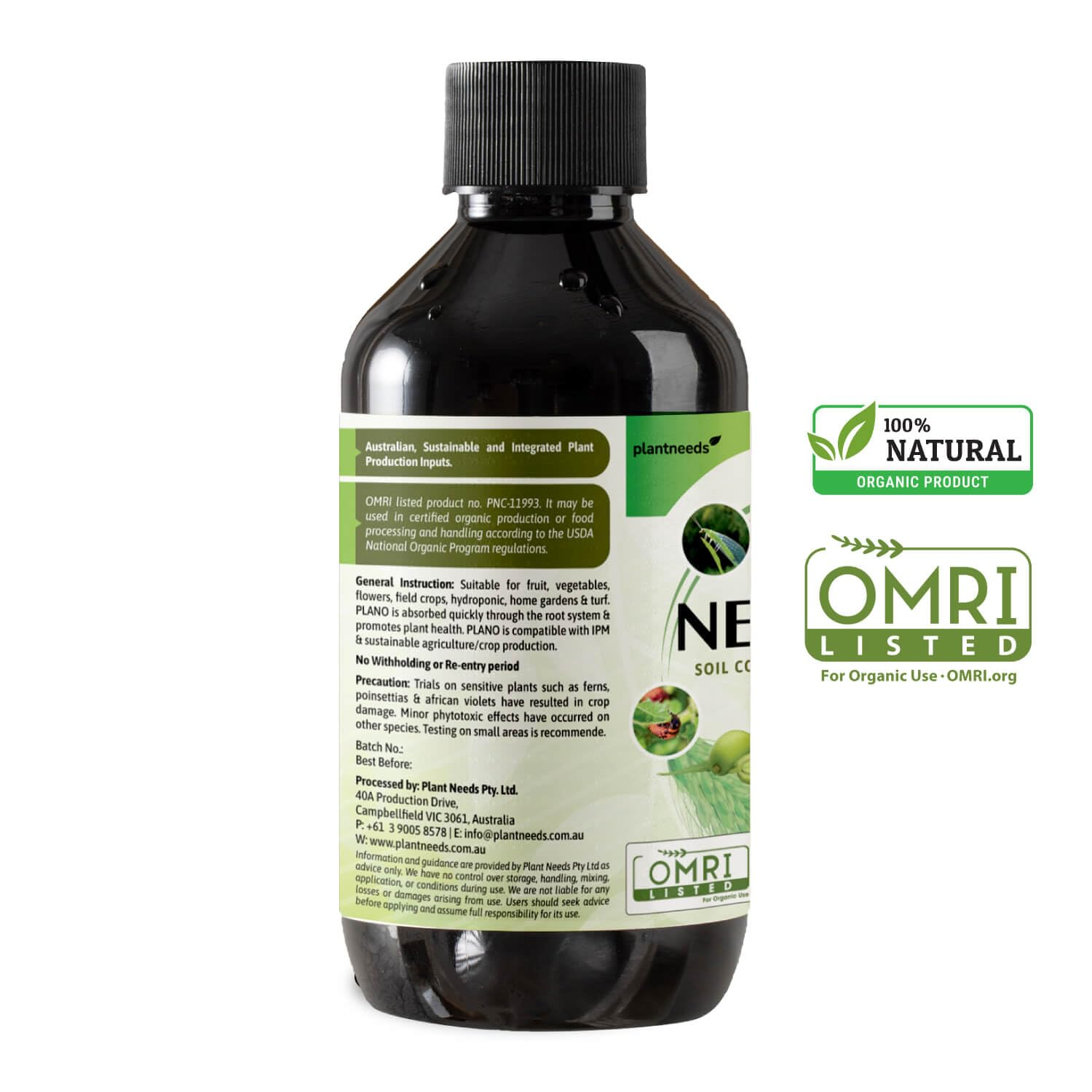 Plant Needs Neem Oil 250 Ml | Emulsified 100% Neem Oil for Plants | Naturally Organic Product | USDA OMRI Listed for Organic Use | Ready to Use image number 1