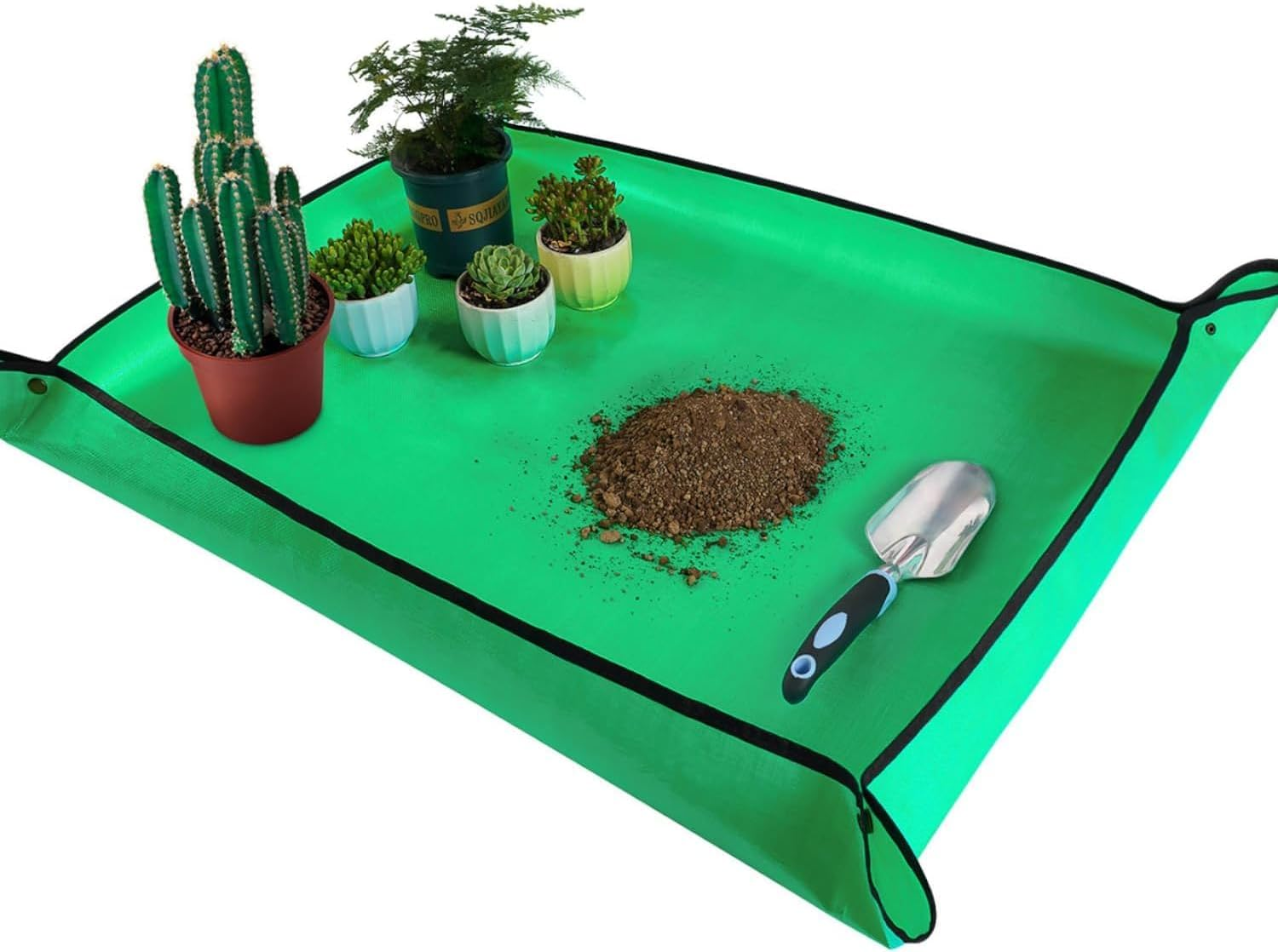 39.5" X 31.5" Large Repotting Mat for Indoor Plants Transplanting Control Mess Table Top Gardener Portable Potting Tray Succulent Potting Garden Mat Gardening Gifts for Women Plant Lady Gifts image number 3