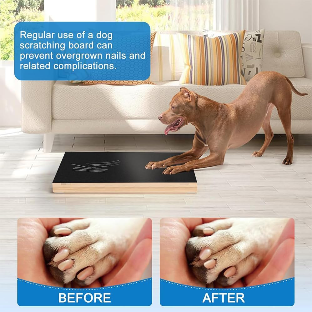 Wooden Dog Scratch Board,Safe & Stress-Free Dogs Nail File Board,Adjustable Angle,Durable Sandpaper Surface,Expandable Dog Snack Box,Easy Training Aid for Dogs,Great for Pets of All Ages image number 6