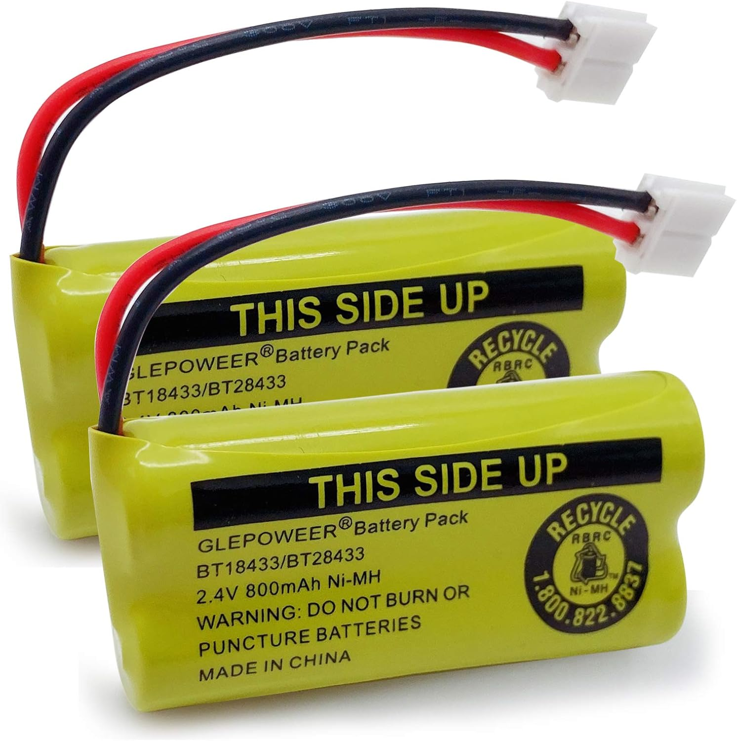 BT18433 BT-18433 BT184342 BT-184342 BT1011 BT-1011 Replacement Battery Compatible with AT&T and Vtech BT-8300 BATT-6010 89-1326-00-00 89-1330-01-00 CPH-515D Cordless Phone(2 Pack) image number 4