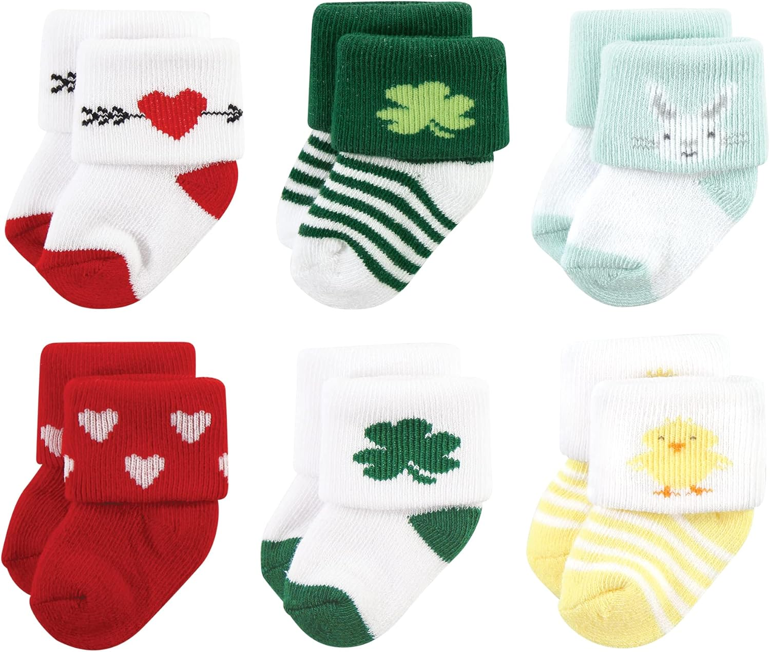 Hudson Baby Baby-Girls Holiday Newborn Terry Socks