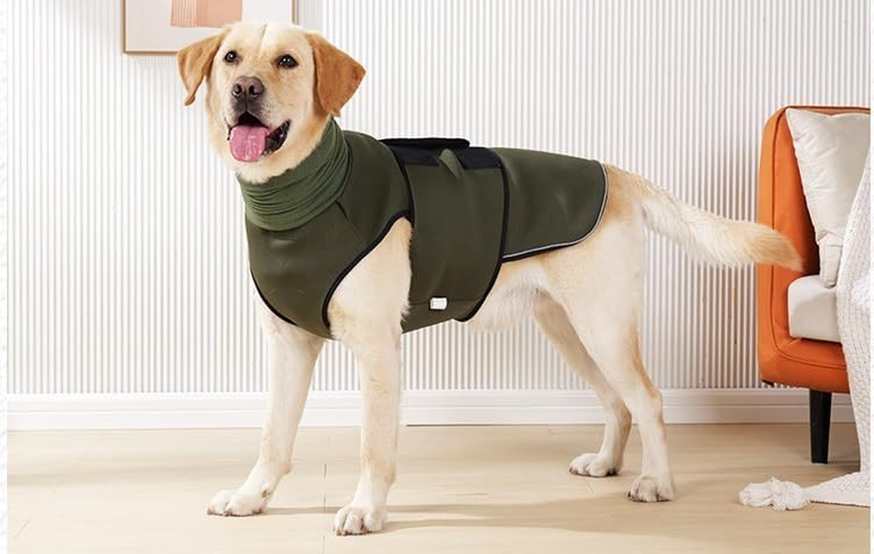 Dog Anxiety Jacket, Dog Thunder Jacket, Dog Anxiety Sedation Hoodie Medium, Used for Fireworks, Thunder, Separation, Dog Hoodie for Noise Blocking and Ear Protection (Army Green, M)