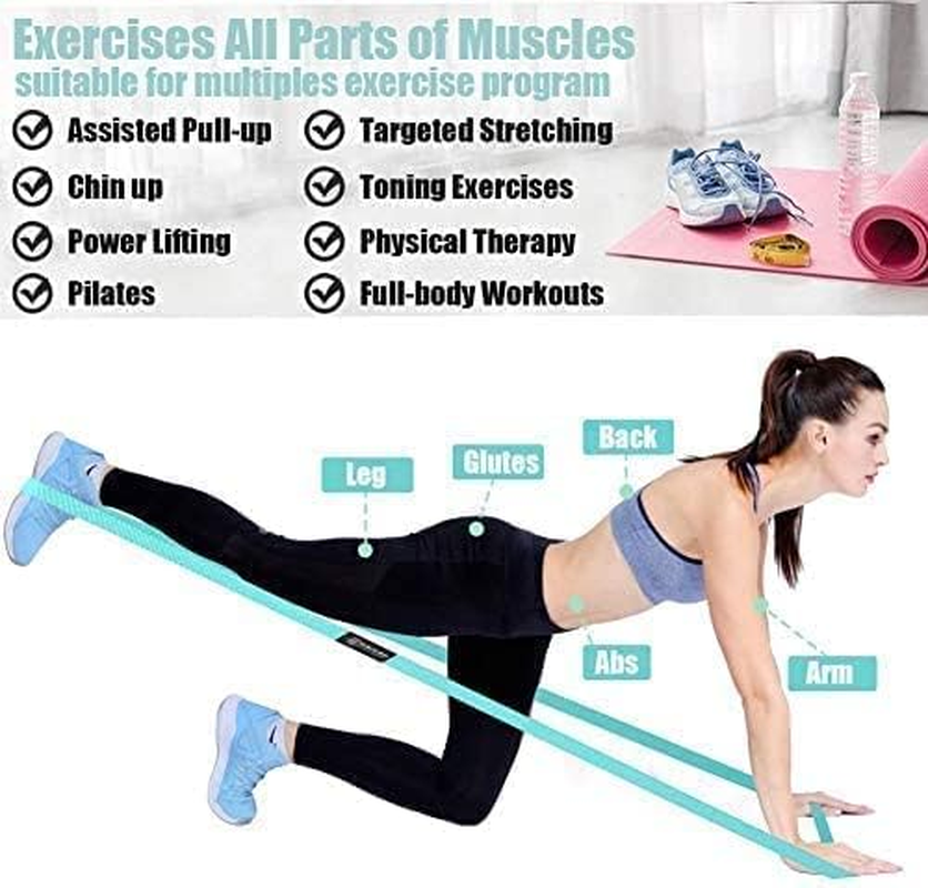 Resistance Bands Long - Full Body Resistance Bands Set Body Bands for Working Out Large Loop Resistance Bands for Full Body Workout, Pull up Assistance,Weight Training Set of 3 image number 1