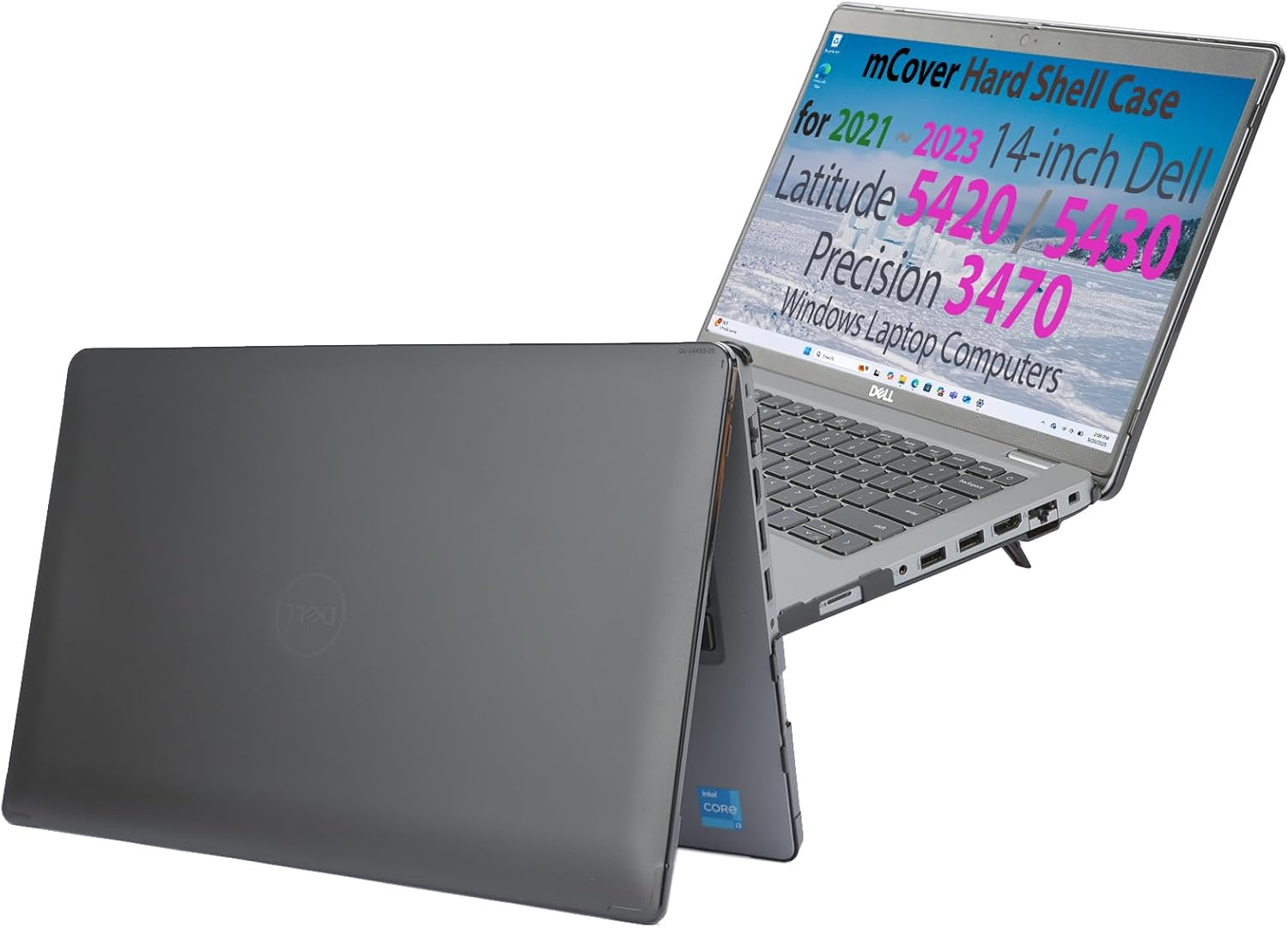 Mcover Case Only Compatible for 2021 ～ 2023 14-Inch Dell Latitude 5420 5430 Windows Notebook PC (NOT Fitting Any Other Dell Models) - Black