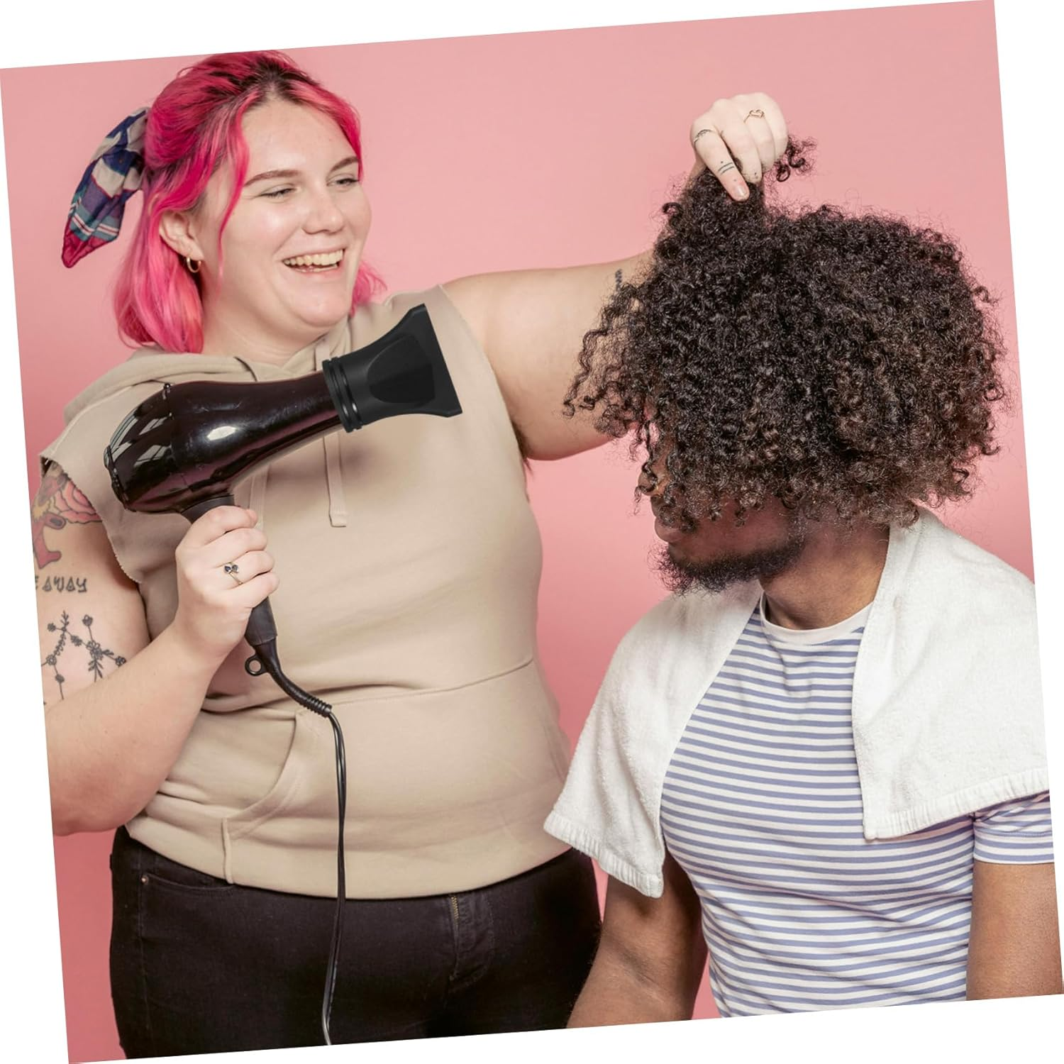 Generic Blower Tube Air Collector Hairdryer Blow Dryer Hair Dryer Concentrator Narrow Diffuser Nozzle Hair Styling Tools Hair Dryer Single Nozzle Hair Dryer Attachment Nozzle Black Plastic image number 4