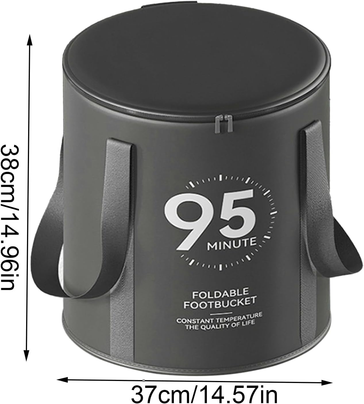 Portable Travel Bucket for Soaking Feet | Bucket for Feet Soaking with Handle, Insulated Foot Bath Bag, Water Container for Foot Spa Camping Fishing Soaking Feet image number 3