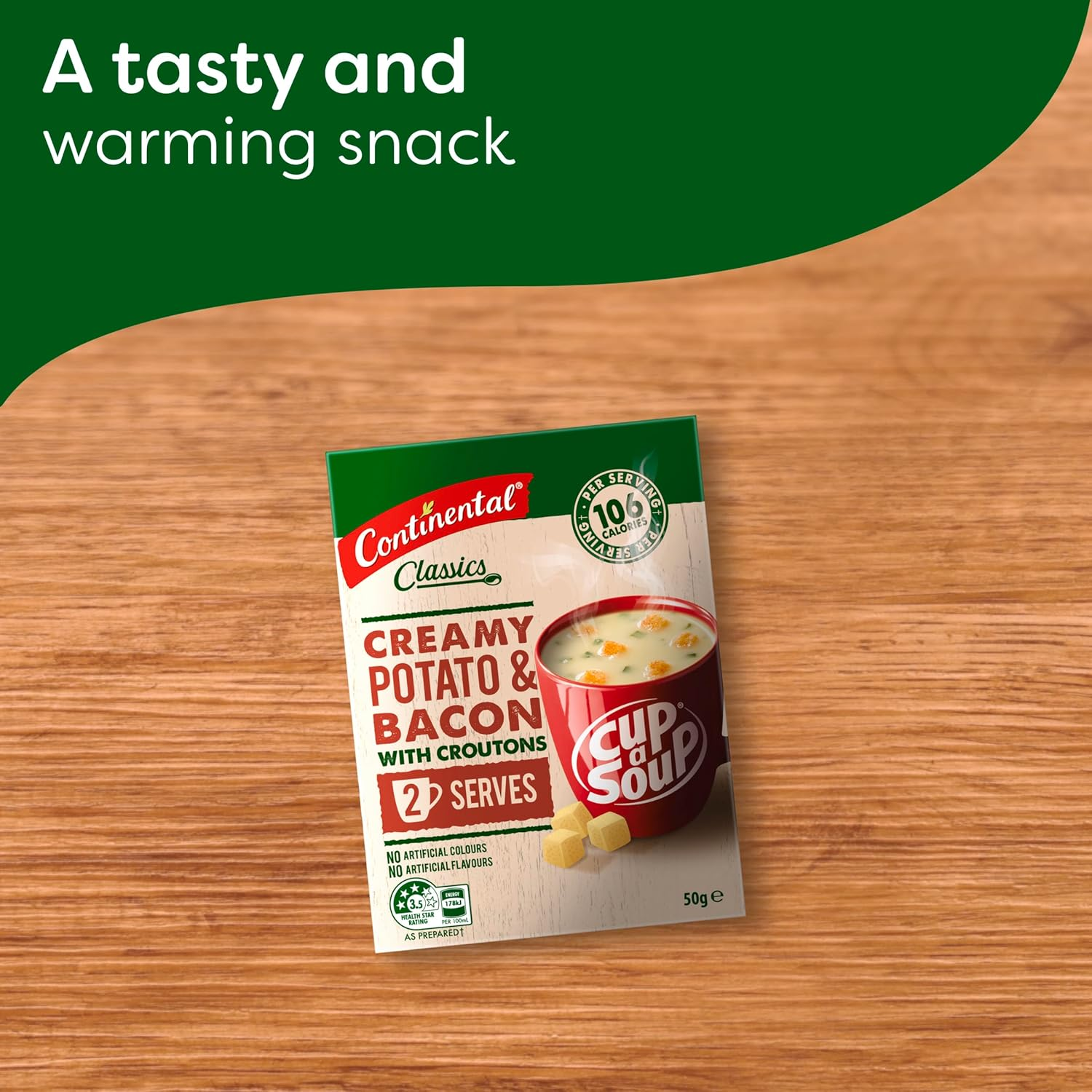 Continental Classics Creamy Potato & Bacon with Croutons Cup a Soup 50 G image number 5