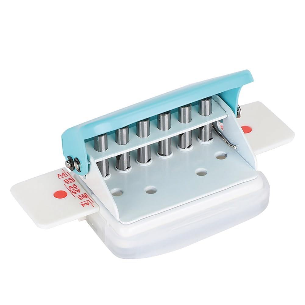 Manual Binding Machine, Paper Puncher 6 Holes Cinch Punching Machines Handheld Comb Binder Machine Book Maker for A4 A5 B5 Notebook Scrapbook Diary Planner Office School Supplies image number 2