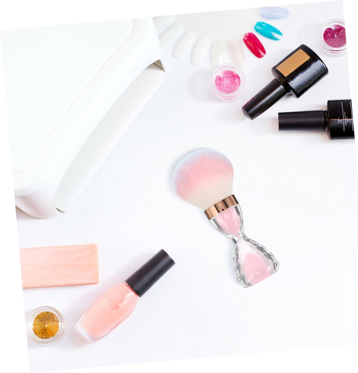 2Pcs Soft Large Head Nail Dust Brushes for Manicure Dust Removal Pink and Home Use Cleaning Tools image number 6