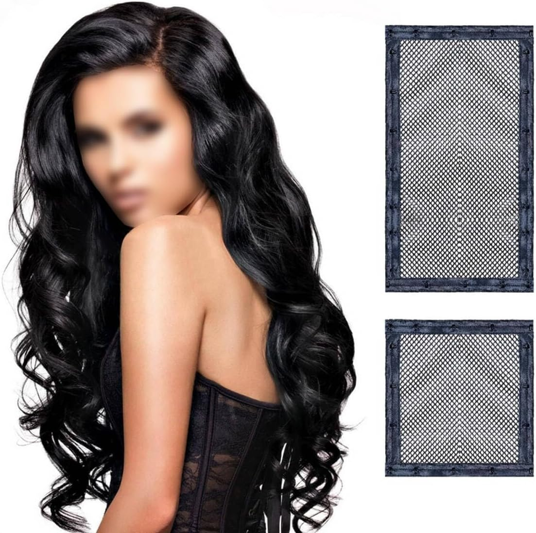 Hair Straightener Curl Hair Locking Hair Net Straightener for Natural Hair Curl Hair without Heating Pack of 2 image number 6