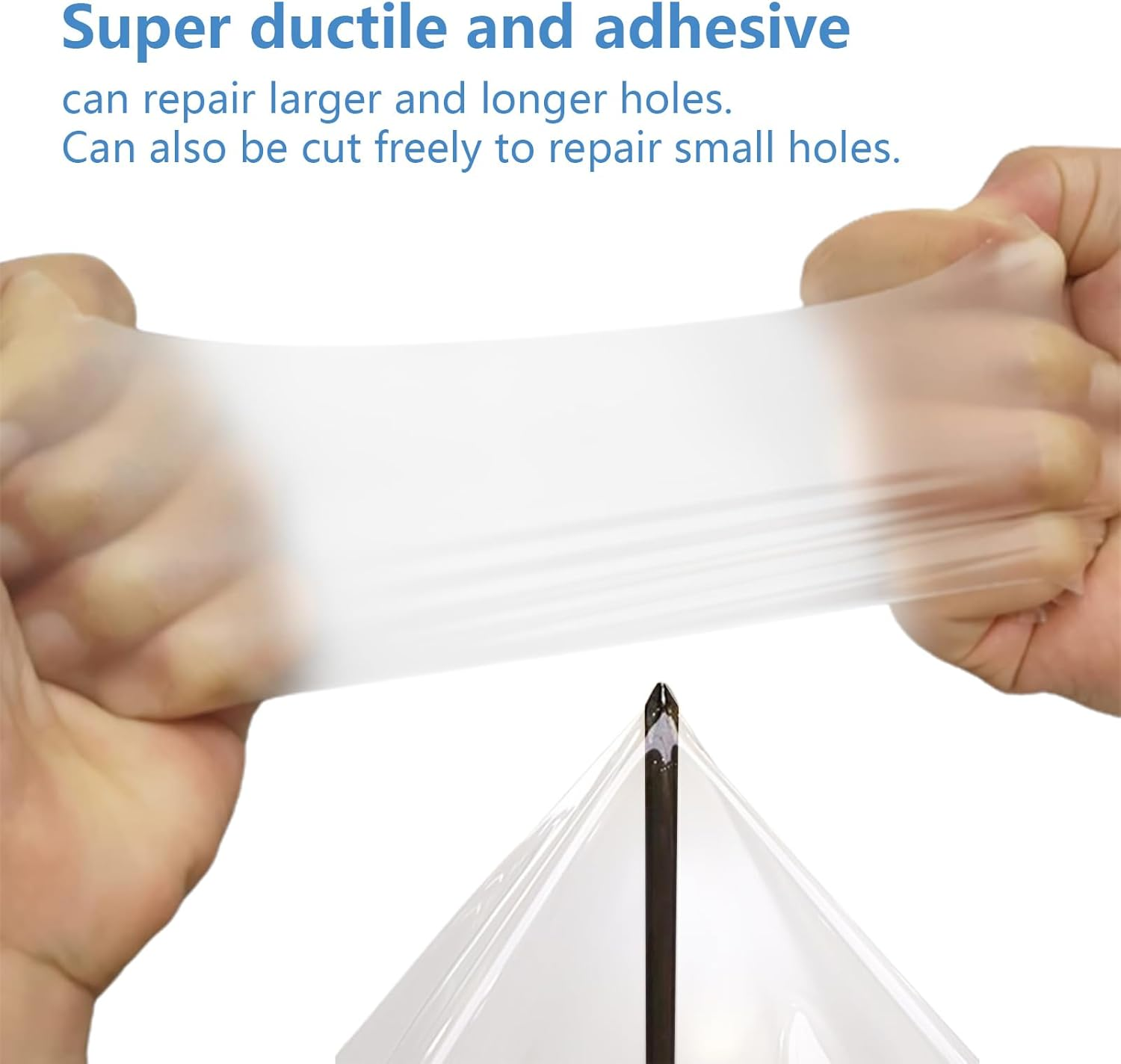 Pool Patch Repair Kit, 2Pcs 10Cm &times; 2M TPU Pool Patch Air Mattress Patch Kit Waterproof Roll Inflatable Repair Patch Tape for Inflatables, Tents, Canvas, Swimming Pools, Air Bed (2 Pcs) image number 6