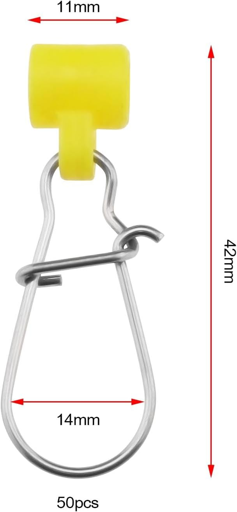 Create Idea 50Pcs Fishing Line Sinker Slide with Duo Lock Fishing Clips Sinker Slider with Hooked Snap Sinker Fishing Line Connector for Fishing Tackle image number 5