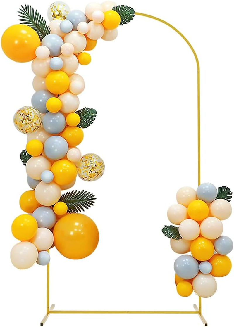 Newsmarts 7.2FT Wedding Door Arch Gold Metal Backdrop Stand Frame for Baby Ceremony Party Garden Decoration image number 3