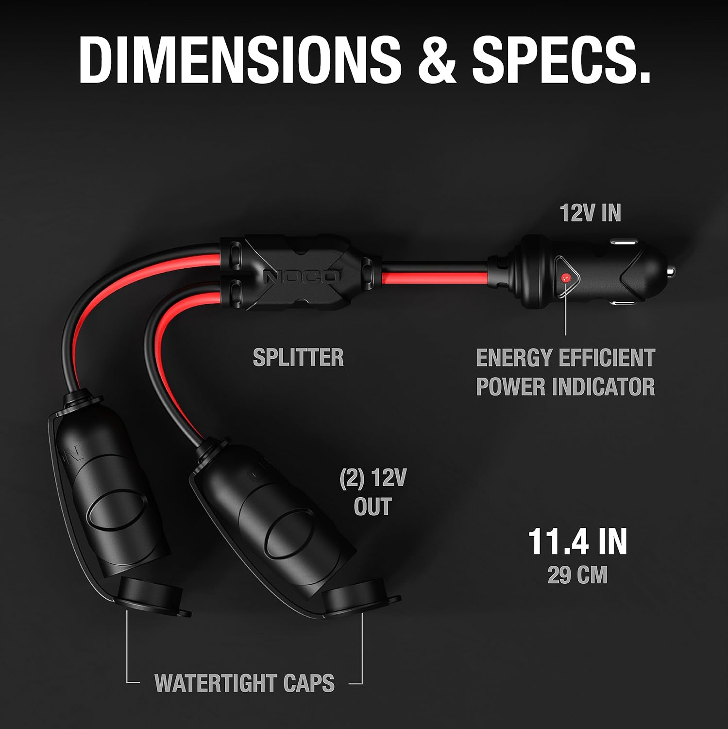 NOCO GC020 12V Adapter Plug Socket 2-Way Splitter image number 6