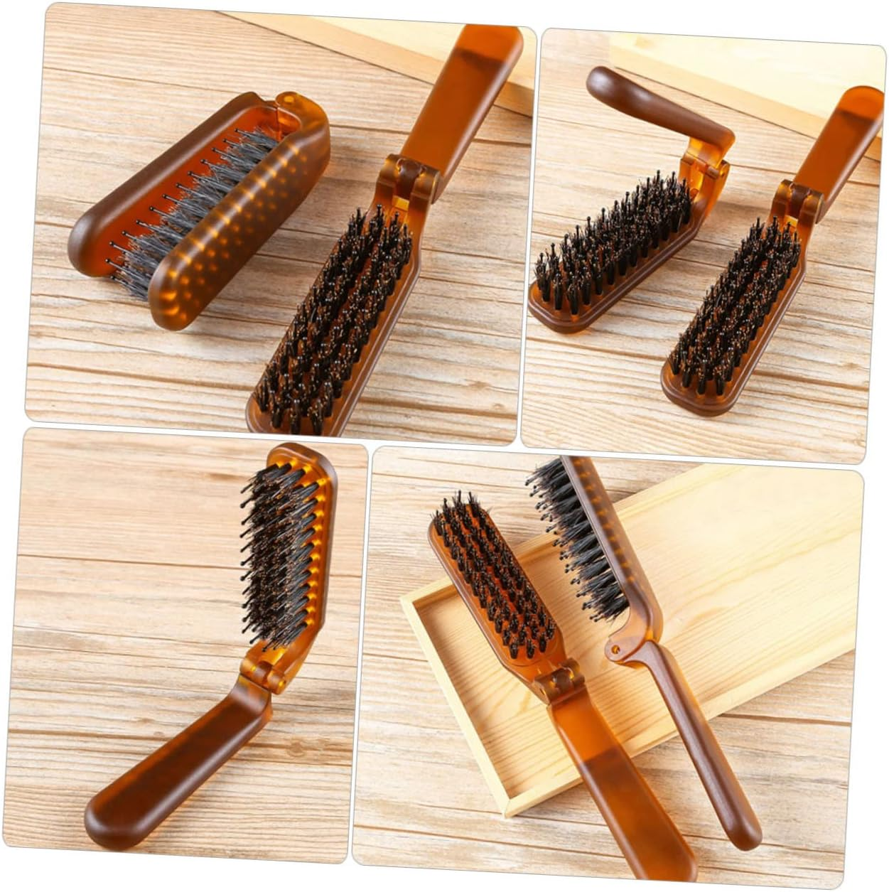 Anneome 2Pcs Portable Folding Combs Professional Travel Hair Combs for Salon and Hotel Use Ergonomic Design for Easy Styling and Comfort Durable Convenient Hair Accessories