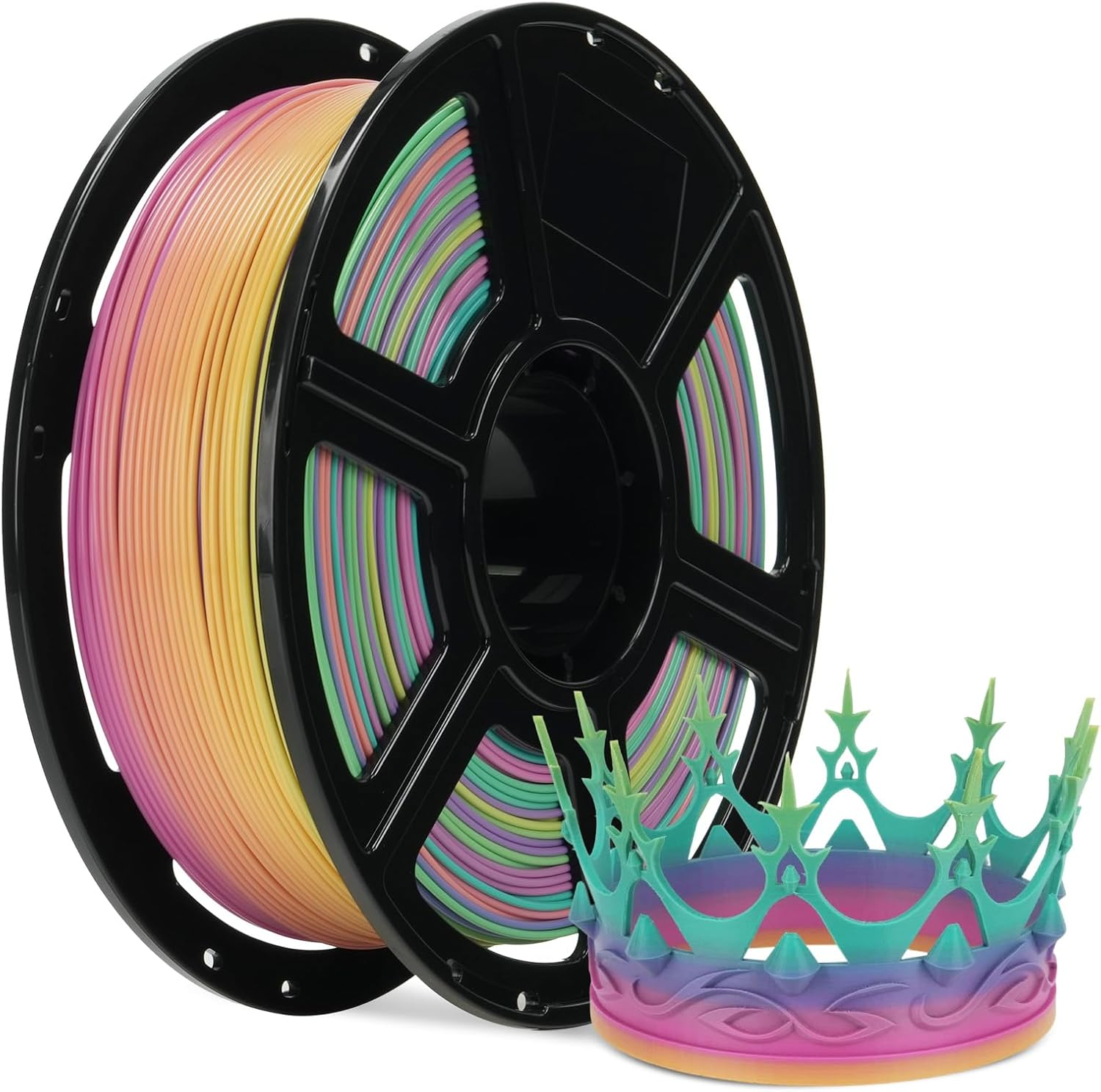 FLASHFORGE 3D Printer Filament, Rainbow Candy HS PLA 1.75Mm, 500Mm/S High-Speed Printing, +/- 0.02Mm Accuracy, 1Kg Spool (2.2Lbs), Compatible with Most FDM 3D Printers - Burnt Titanium image number 5