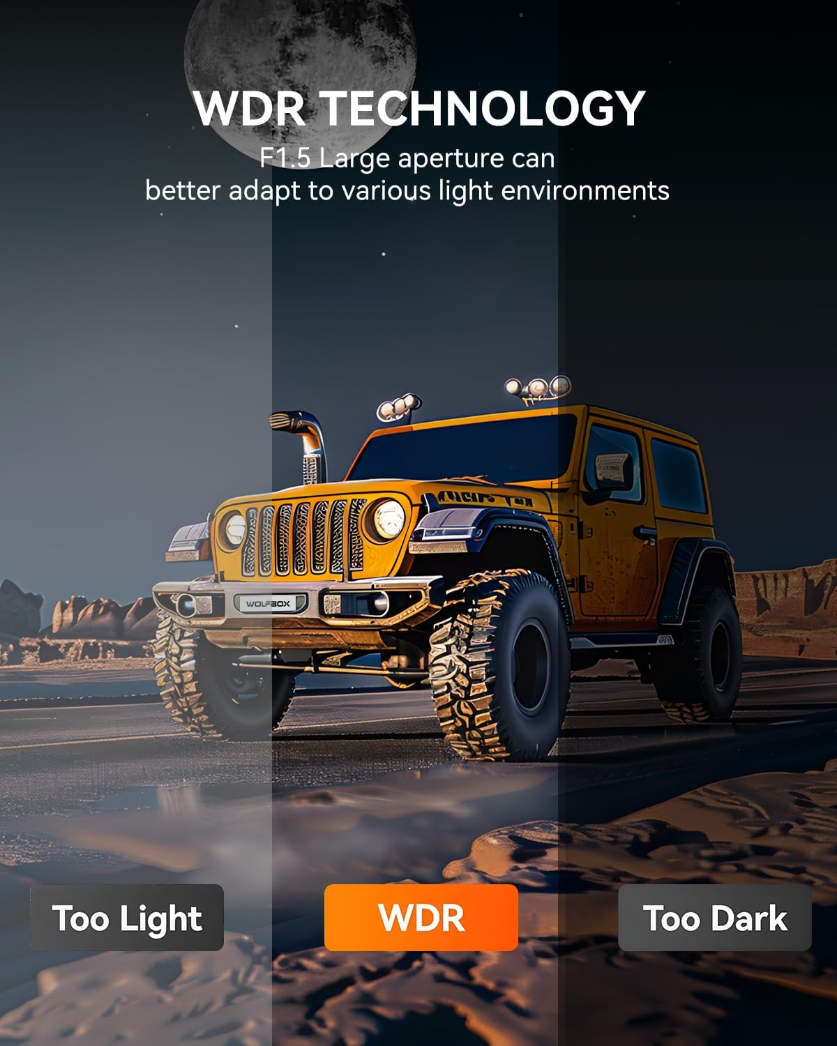 WOLFBOX 12" Rear View Mirror Dash Cam, 4K Mirror Dash Cam with 2.5K Rear Camera, Smart Full Touch Screen Backup Camera for Car, Dash Cam with WDR Camera,Night Vision,Free 64GB Card & GPS image number 2