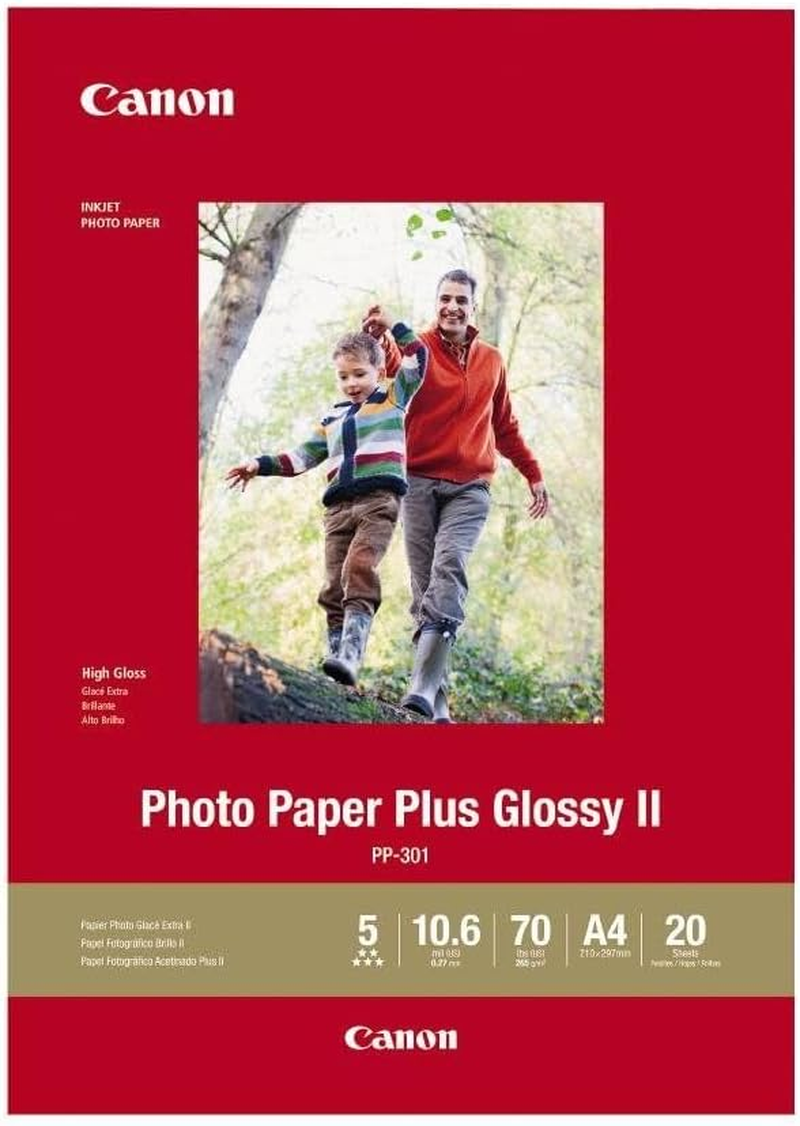 Canon PP301A4 A4 Glossy II 265 GSM Photo Paper (20 Sheets)