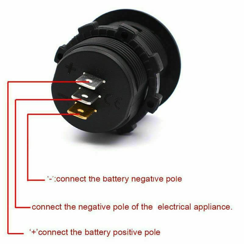 12/24V AUX LED Dual Voltmeter Voltage Gauge Battery Monitor Panel Car Boat RV image number 5