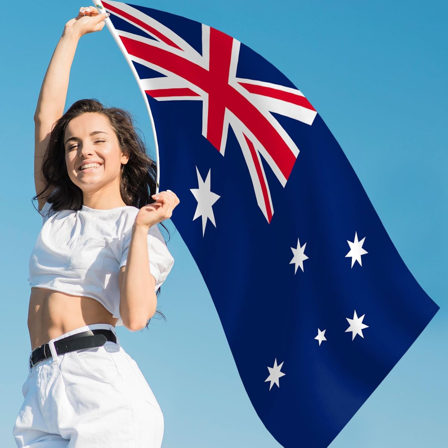 Australian National Flag 90X180Cm - Large Aussie Flag for Australia Day, Heavy Duty Outdoor/Indoor Use, Durable Fade-Resistant Polyester, Flag Only (Pole Not Included) image number 1