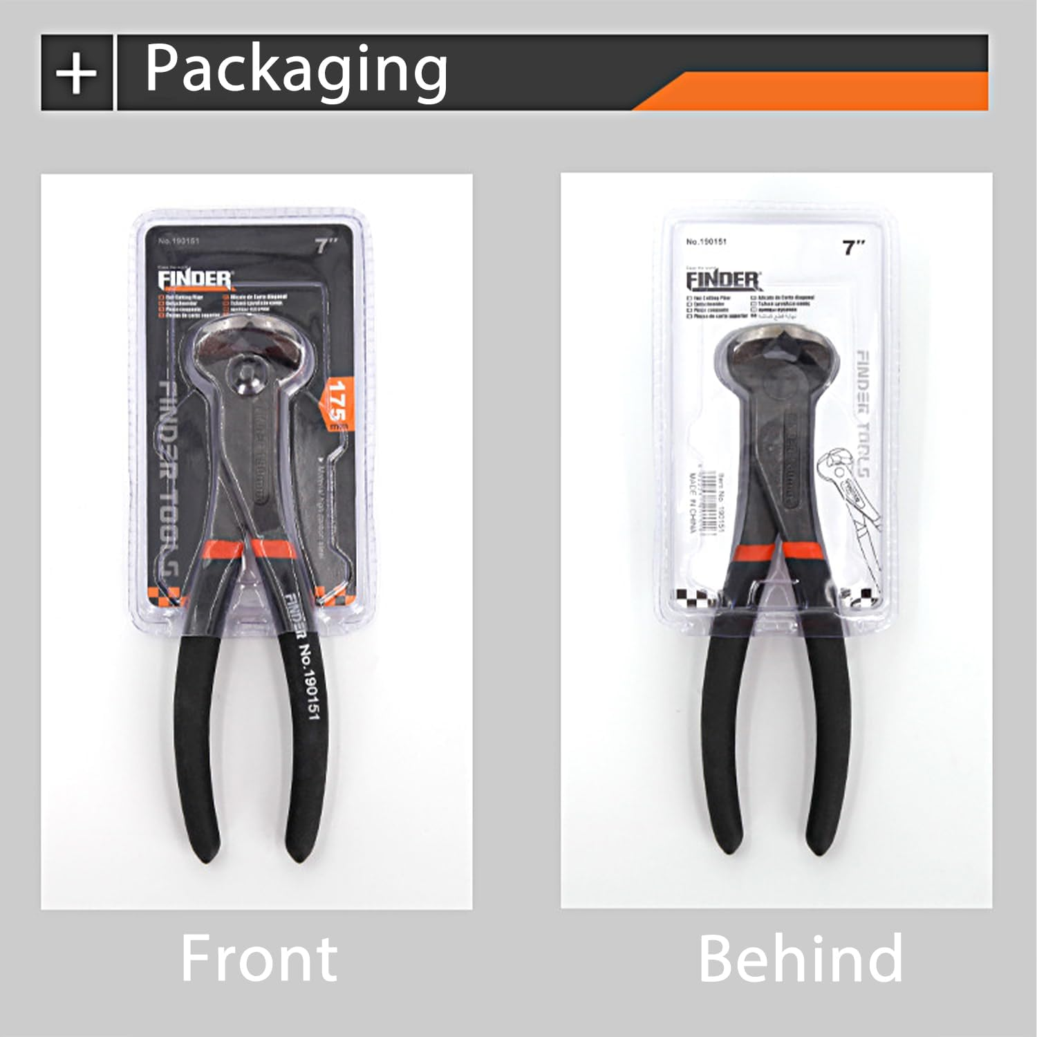 Nail Puller, End Cutting Pliers, Carpenter Tool, Staple Puller, 7Inch, Black image number 4