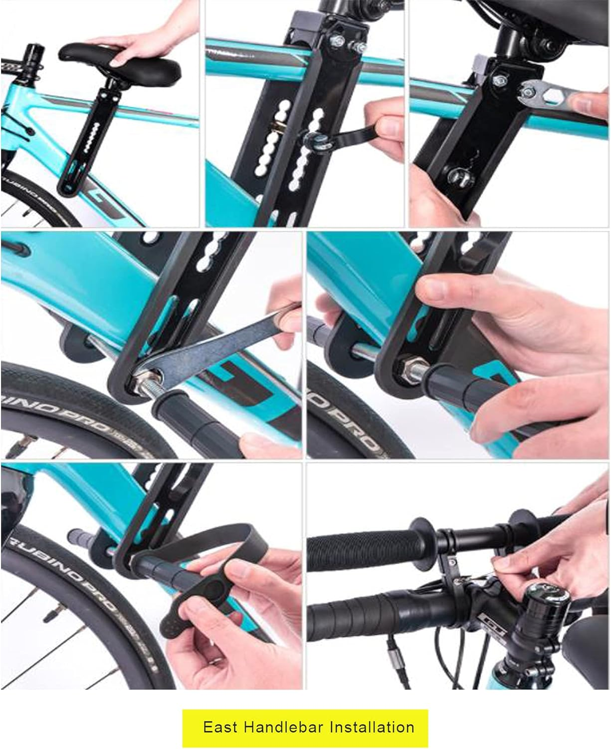 Front Mounted Child Bike Seat Kids Top Tube Bicycle Detachable Seat & Armrest for Children 2-5 Years Old image number 5