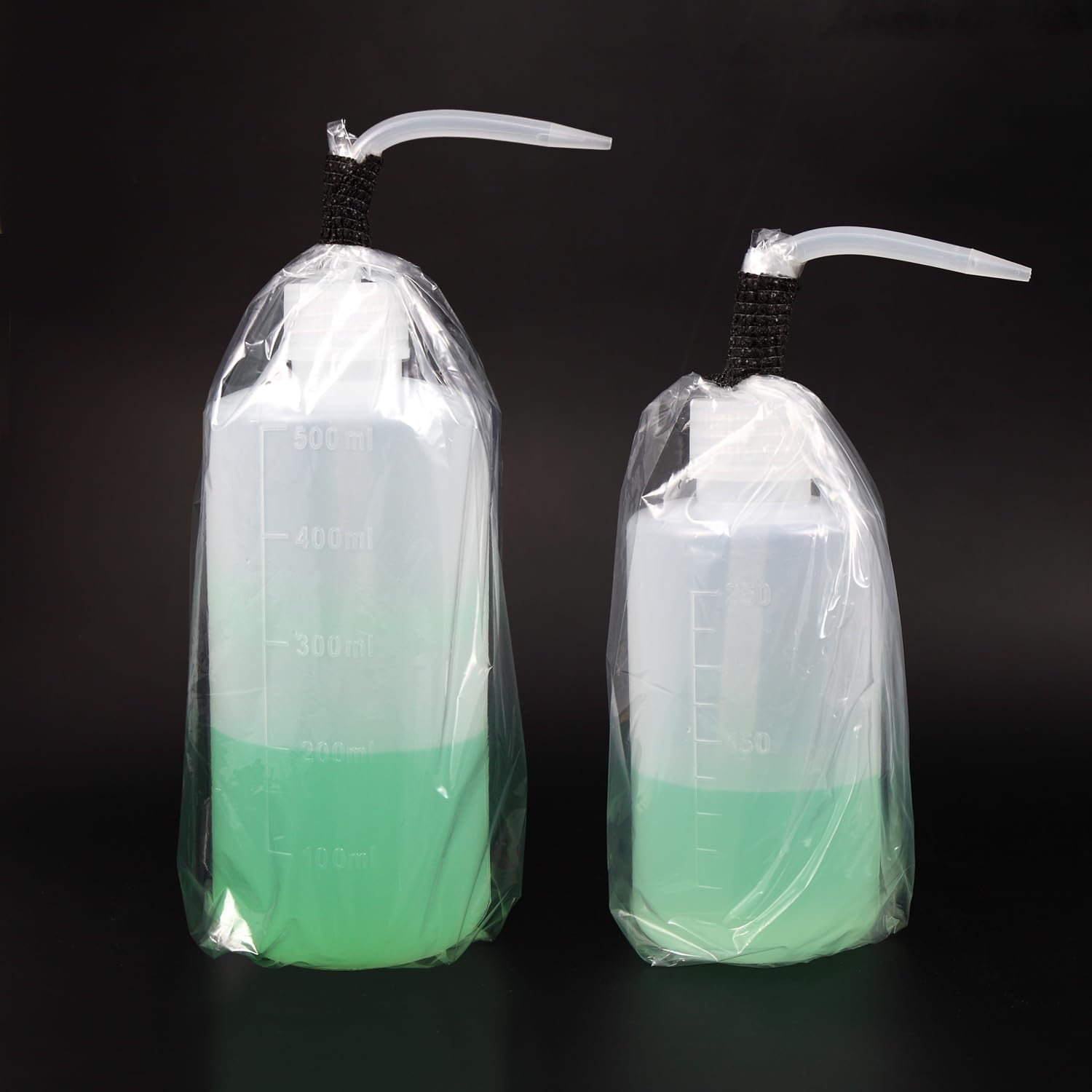 200Pcs Disposable Tattoo Wash Bottle Bags Covers Sleeves for Machine Accessories, Supplies, Kits (Clear) image number 3