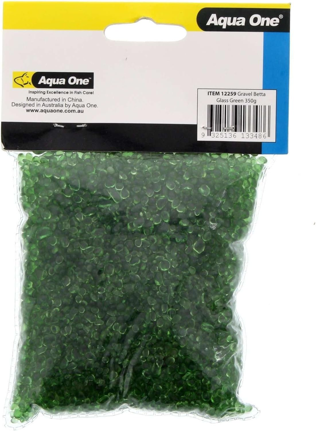 Aquarium Gravel Betta Glass Green 350G Fish Tank Decoration 12259 Aqua One image number 2