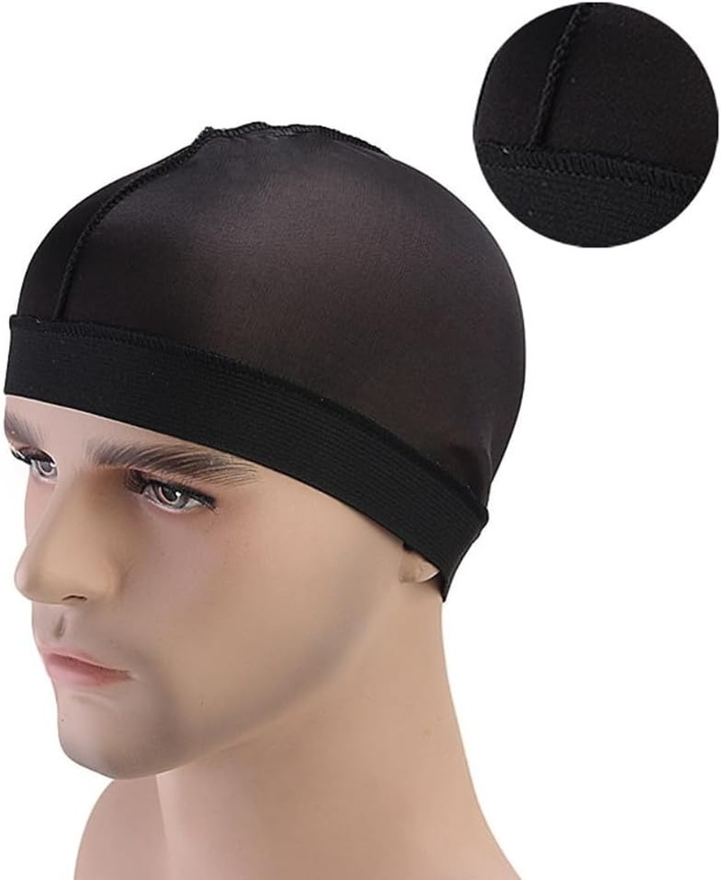 3PCS Wave Cap and 1PCS Silky Durag Soft Satin Do Rags for Men, Long Tail Doo Rag Good Compression Wave Caps Shower Cap Bath Accessories image number 4