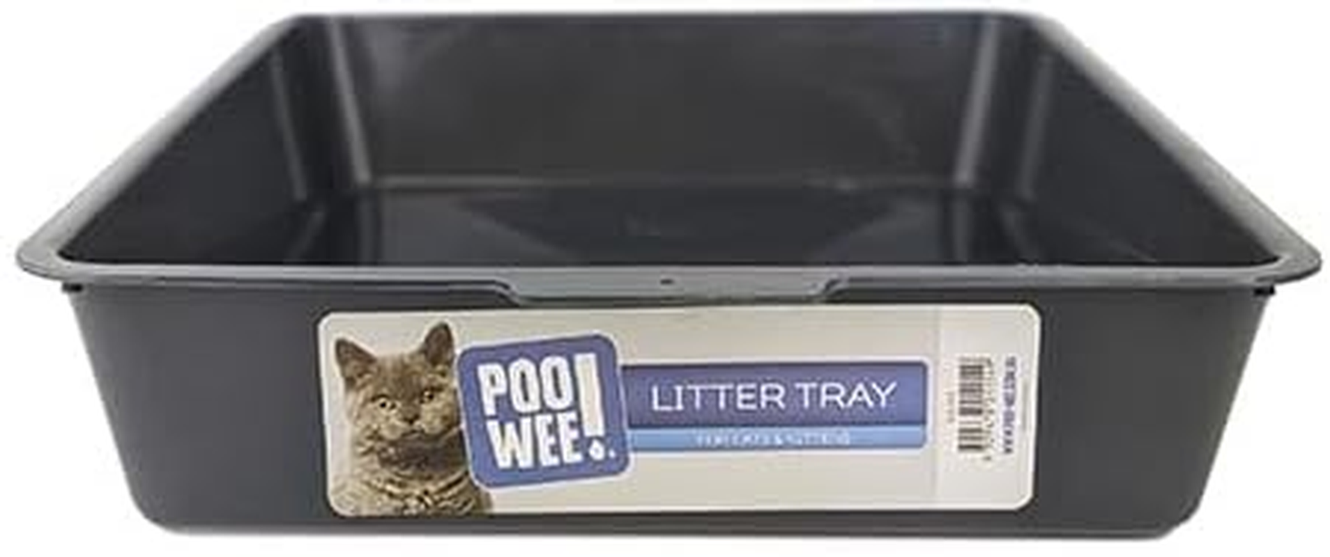 POOWEE! Plain Cat Litter Pan Large, 42X31X8Cm, Random Colour &ndash; Low-Sided Open Tray for Easy Access, Ideal for Kittens & Cats, Easy-Clean Plastic, Aussie Owned, Single Tray Included image number 5