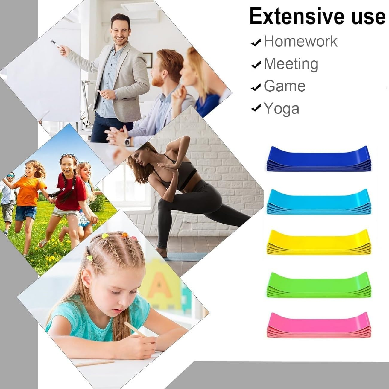 25 Pack Multicolor Classroom Chair Bands for Kids,Adhd Tools for Sensory Needs, Improve Focus & Reduce Restlessness, Fidgety Feet Solutions for Autism ADD, Home & School Must Haves (25Multicolor) image number 1