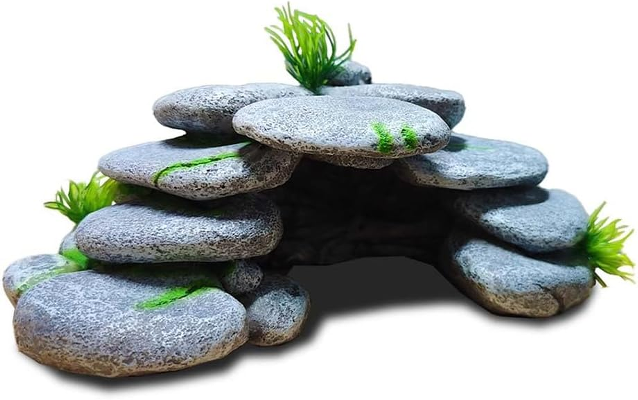 Fish Tank Decorations, Home Tank Accessories, Large Mushroom Rock Cave Ornaments for Fish Hiding and Resting, Reptile House Shelter Decor image number 1